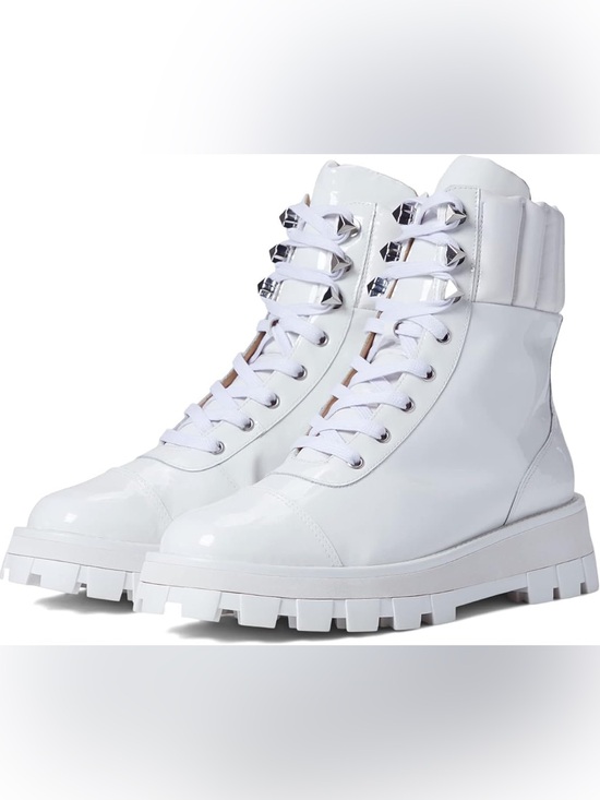 SCHUTZ Shoes - Schutz White Sutton Lace-Up Boots